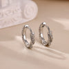 Wholesale Light Luxury Retro Ins Style Circle Plain Gold Electroplated Copper Zircon Earrings For Women