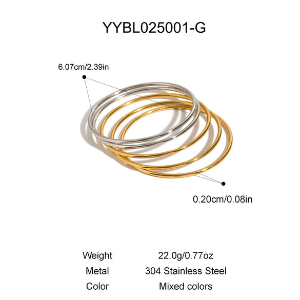 Wholesale Light Luxury Retro Simple Stainless Steel Ring Bracelet Suit With Pvd Furnace Vacuum Real Gold Plating