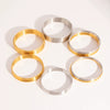 Wholesale Light Luxury Retro Simple Stainless Steel Ring Bracelet Suit With Pvd Furnace Vacuum Real Gold Plating