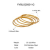 Wholesale Light Luxury Retro Simple Stainless Steel Ring Bracelet Suit With Pvd Furnace Vacuum Real Gold Plating