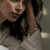 Wholesale Light Luxury Retro Stainless Steel Zircon Bracelet With 18K Gold Unfading Electroplating
