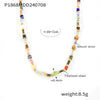 Wholesale Light Luxury Retro Style Natural Stone Abacus Beads Titanium Steel Handmade Electroplated Beaded Necklace For Women