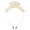Wholesale Light Luxury Rhinestone Crown Headband Jewelry With Letters Numbers Text And Environmental Protection Electroplating