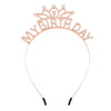 Wholesale Light Luxury Rhinestone Crown Headband Jewelry With Letters Numbers Text And Environmental Protection Electroplating