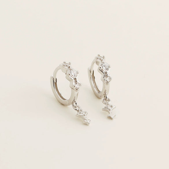 Wholesale Light Luxury Rhombus Geometric Style S925 Silver Electroplated Earrings For Women