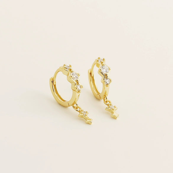 Wholesale Light Luxury Rhombus Geometric Style S925 Silver Electroplated Earrings For Women