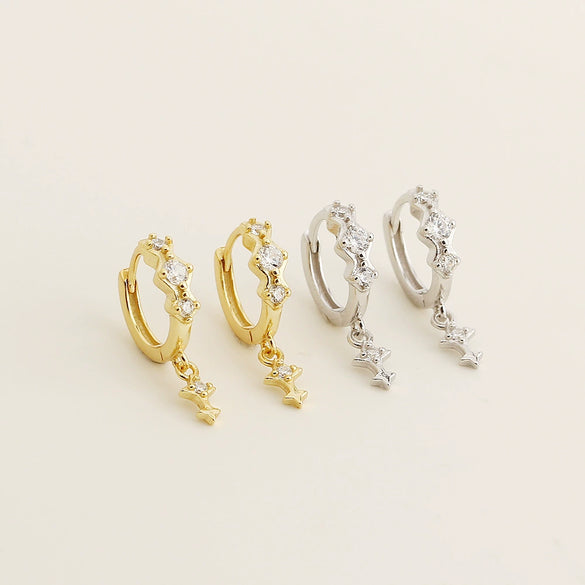 Wholesale Light Luxury Rhombus Geometric Style S925 Silver Electroplated Earrings For Women