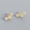 Wholesale Light Luxury S925 Silver Geometric Flower Earrings For Women With Electroplating