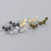 Wholesale Light Luxury S925 Silver Geometric Flower Earrings For Women With Electroplating