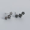 Wholesale Light Luxury S925 Silver Geometric Flower Earrings For Women With Electroplating