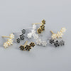 Wholesale Light Luxury S925 Silver Geometric Flower Earrings For Women With Electroplating
