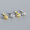 Wholesale Light Luxury S925 Silver Ins Geometric Cross Screw Stud Earrings For Women With Electroplating Treatment