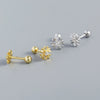 Wholesale Light Luxury S925 Silver Ins Geometric Cross Screw Stud Earrings For Women With Electroplating Treatment