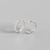 Wholesale Light Luxury S925 Sterling Silver Geometric Electroplated Earrings For Women