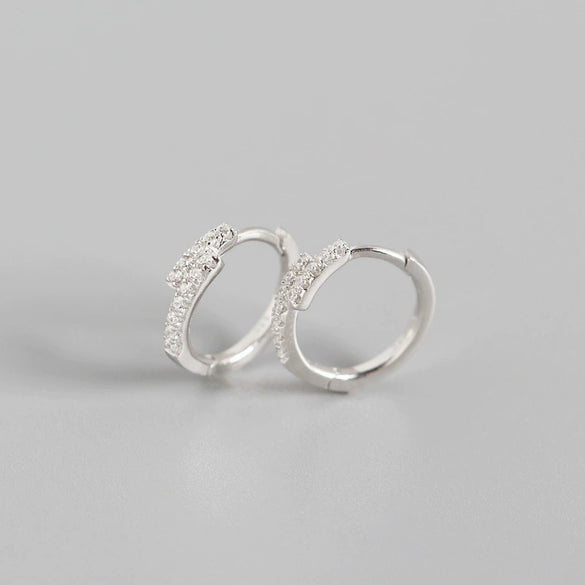 Wholesale Light Luxury S925 Sterling Silver Geometric Electroplated Earrings For Women