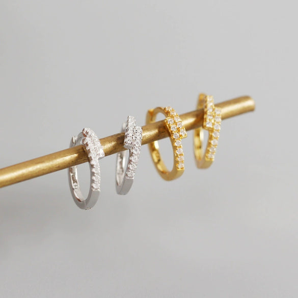 Wholesale Light Luxury S925 Sterling Silver Geometric Electroplated Earrings For Women
