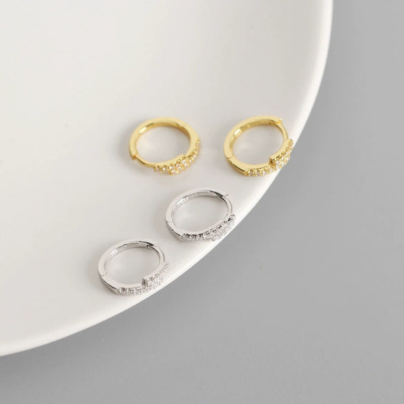 Wholesale Light Luxury S925 Sterling Silver Geometric Electroplated Earrings For Women