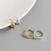 Wholesale Light Luxury S925 Sterling Silver Geometric Electroplated Earrings For Women