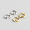 Wholesale Light Luxury S925 Sterling Silver Geometric Metal Gear Diamond Punk Style Ear Buckle Earrings For Women With Electroplating