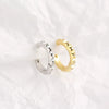 Wholesale Light Luxury S925 Sterling Silver Geometric Metal Gear Diamond Punk Style Ear Buckle Earrings For Women With Electroplating