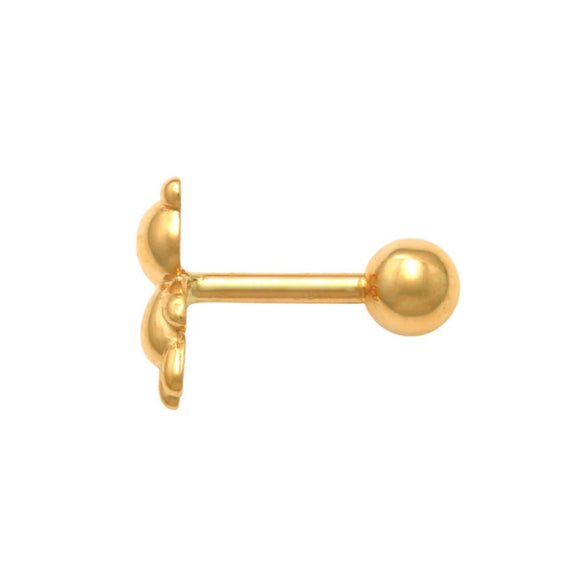 Wholesale Light Luxury S925 Sterling Silver Ins Wind Teddy Bear Stick Ear Column Spiral Soft Puncture Earrings With Geometric Design And Zirconia Processing