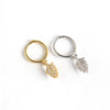Wholesale Light Luxury S925 Sterling Silver Leaves Electroplated Earrings For Women
