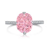 Wholesale Light Luxury S925 Sterling Silver Ring With Geometric Pattern And 8A Ice Flower Cut Powder Diamond Zircon For Women