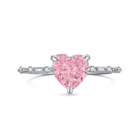 Wholesale Light Luxury S925 Sterling Silver Ring With Geometric Pattern And 8A Ice Flower Cut Powder Diamond Zircon For Women