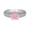 Wholesale Light Luxury S925 Sterling Silver Ring With Geometric Pattern And 8A Ice Flower Cut Powder Diamond Zircon For Women