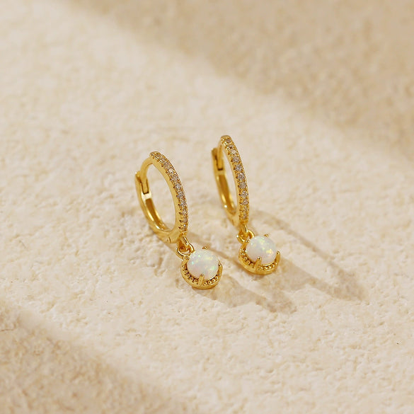 Wholesale Light Luxury Semiround Aobao Earrings In S925 Silver With Geometric Pattern And Electroplating For Women
