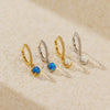 Wholesale Light Luxury Semiround Aobao Earrings In S925 Silver With Geometric Pattern And Electroplating For Women