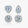Wholesale Light Luxury Shining Drops Geometric Earrings For Women S925 Sterling Silver With Heart And Drop Shape Mosan Diamond
