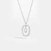 Wholesale Light Luxury 925 Silver Letter Pendant Necklace With Platinum Plated Zirconium Collarbone Chain For Women