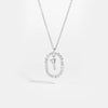 Wholesale Light Luxury 925 Silver Letter Pendant Necklace With Platinum Plated Zirconium Collarbone Chain For Women