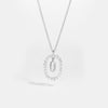 Wholesale Light Luxury 925 Silver Letter Pendant Necklace With Platinum Plated Zirconium Collarbone Chain For Women