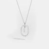 Wholesale Light Luxury 925 Silver Letter Pendant Necklace With Platinum Plated Zirconium Collarbone Chain For Women