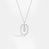 Wholesale Light Luxury 925 Silver Letter Pendant Necklace With Platinum Plated Zirconium Collarbone Chain For Women