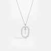 Wholesale Light Luxury 925 Silver Letter Pendant Necklace With Platinum Plated Zirconium Collarbone Chain For Women