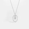 Wholesale Light Luxury 925 Silver Letter Pendant Necklace With Platinum Plated Zirconium Collarbone Chain For Women