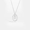 Wholesale Light Luxury 925 Silver Letter Pendant Necklace With Platinum Plated Zirconium Collarbone Chain For Women