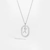 Wholesale Light Luxury 925 Silver Letter Pendant Necklace With Platinum Plated Zirconium Collarbone Chain For Women
