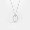 Wholesale Light Luxury 925 Silver Letter Pendant Necklace With Platinum Plated Zirconium Collarbone Chain For Women