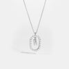 Wholesale Light Luxury 925 Silver Letter Pendant Necklace With Platinum Plated Zirconium Collarbone Chain For Women
