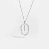 Wholesale Light Luxury 925 Silver Letter Pendant Necklace With Platinum Plated Zirconium Collarbone Chain For Women