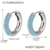 Wholesale Light Luxury Simple Circle Geometry Titanium Steel Stainless Steel Earrings With Electroplating Treatment And 5A Zircon