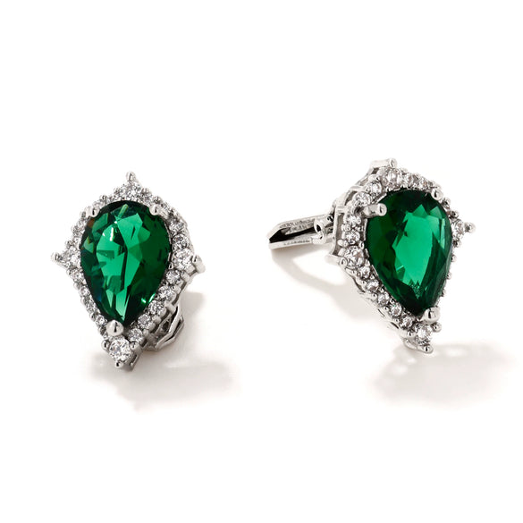 Wholesale Light Luxury Simple Copper Inlaid Zircon Geometric Ear Clip Earrings For Women