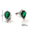 Wholesale Light Luxury Simple Copper Inlaid Zircon Geometric Ear Clip Earrings For Women
