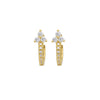 Wholesale Light Luxury Simple Copper Inlaid Zircon Geometric Earrings For Women