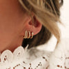 Wholesale Light Luxury Simple Copper Inlaid Zircon Geometric Earrings For Women