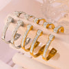 Wholesale Light Luxury Snake Head Pendant Opening Elastic Bracelet With Gold Plated Titanium Steel Snake Bone Chain Set